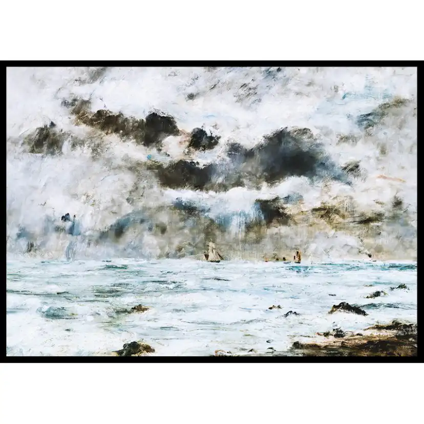 Poster Gallerix La Côte à Trouville By Eugène Louis Boudin