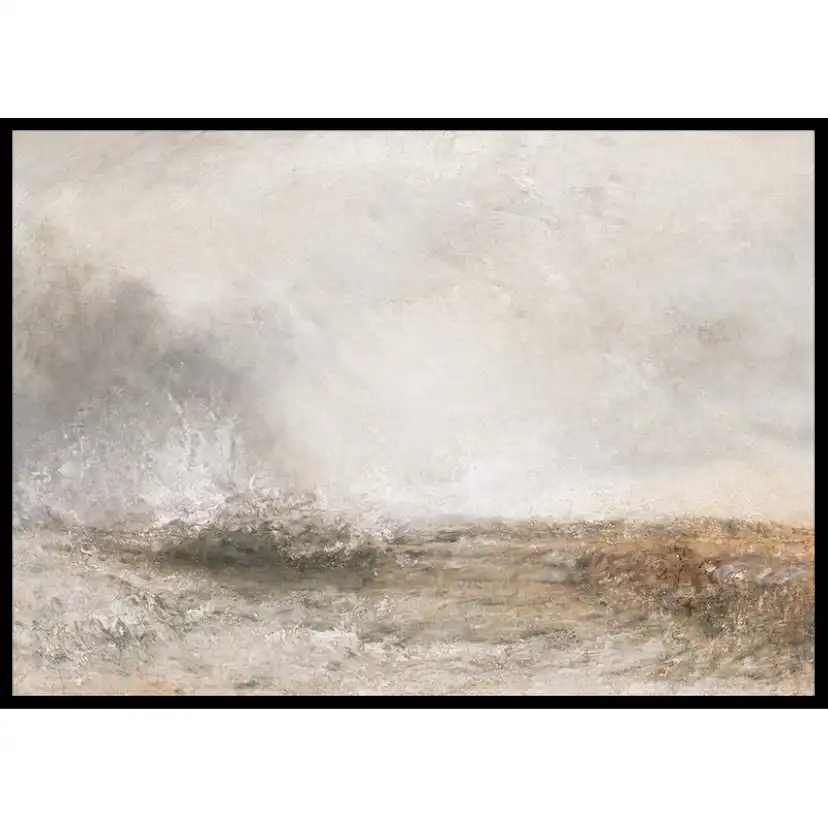 Poster Gallerix Stormy Sea Breaking On A Shore By Joseph Mallord William Turner
