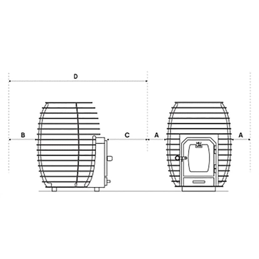 Bastuugn HUUM Hive Wood 17 kW LS