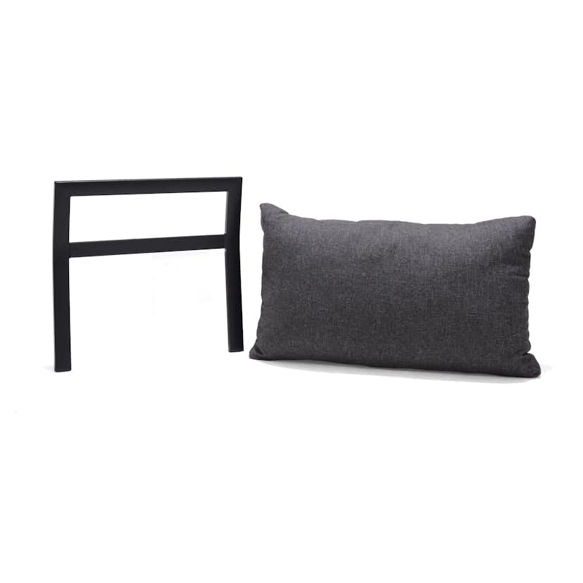 Kudde och Ryggstöd Portals 2-sits, Svart