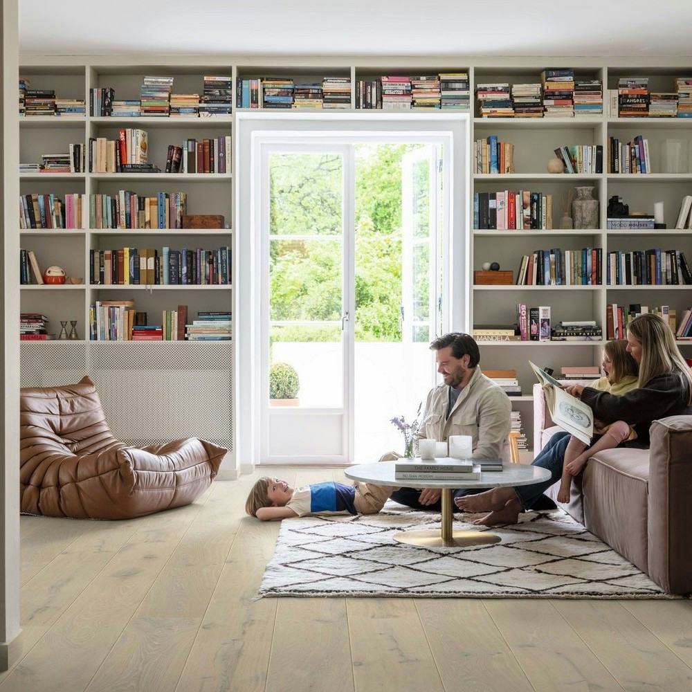 Trägolv Pergo Lofoten White Sand Ek, Extra Mattlackat 1-Stav Parkettgolv