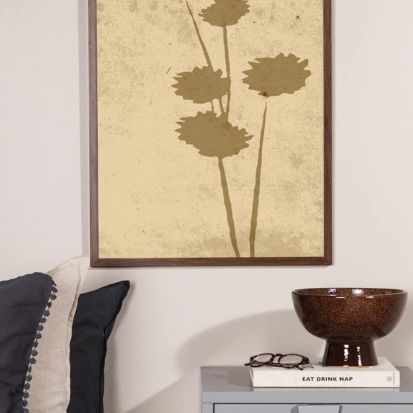 Posters Venture Home Flower Art Beige