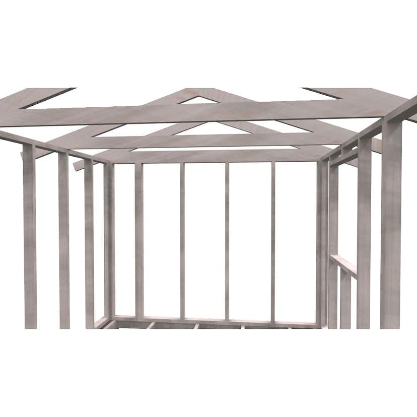 Friggebodsstomme Byggstommar 19 grader 4800x3000 mm Färdiga Sektioner