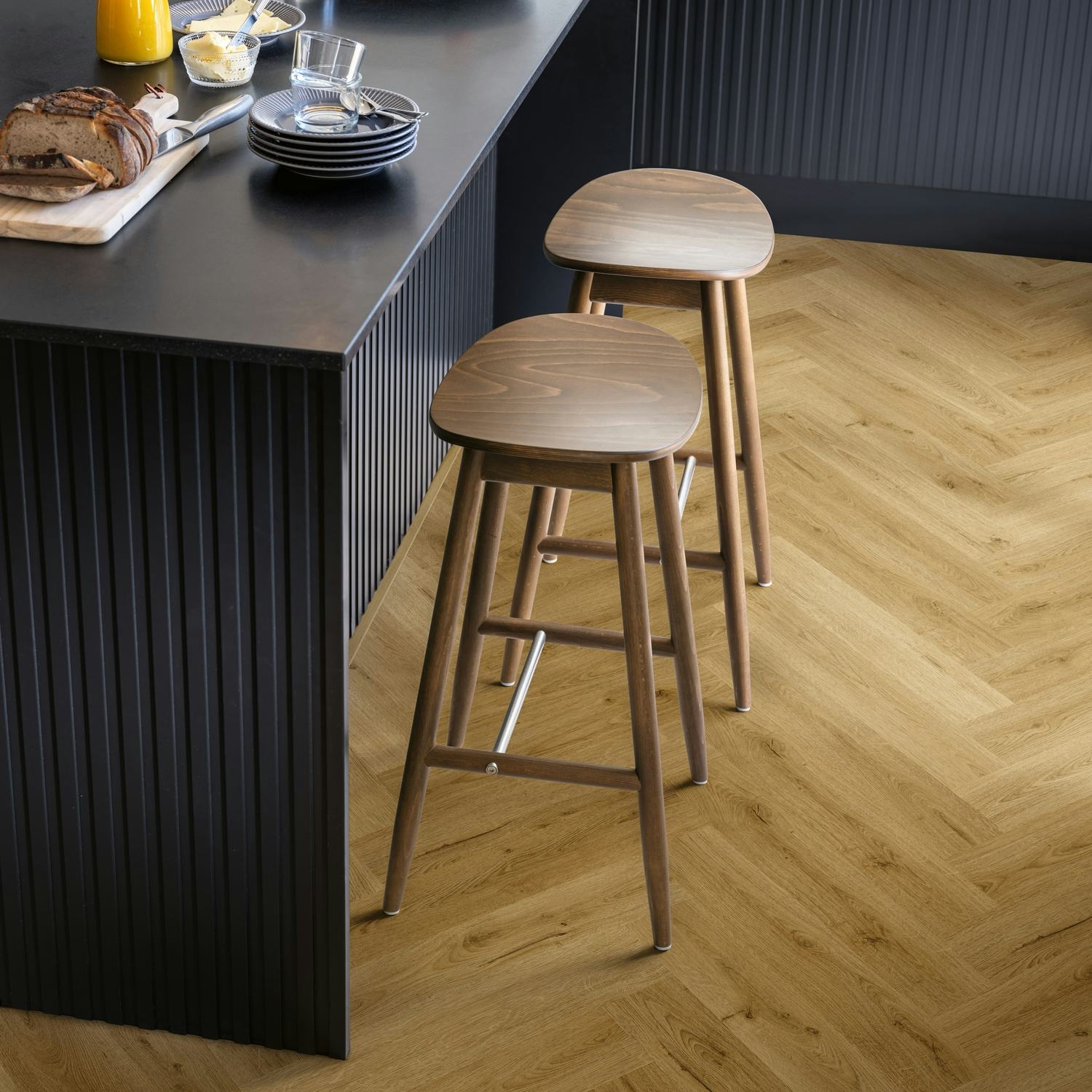 Vinylgolv Pergo Voxnan Pad Pro, Fiskbensmönstrad Ekimitation med Unizip® Click-System