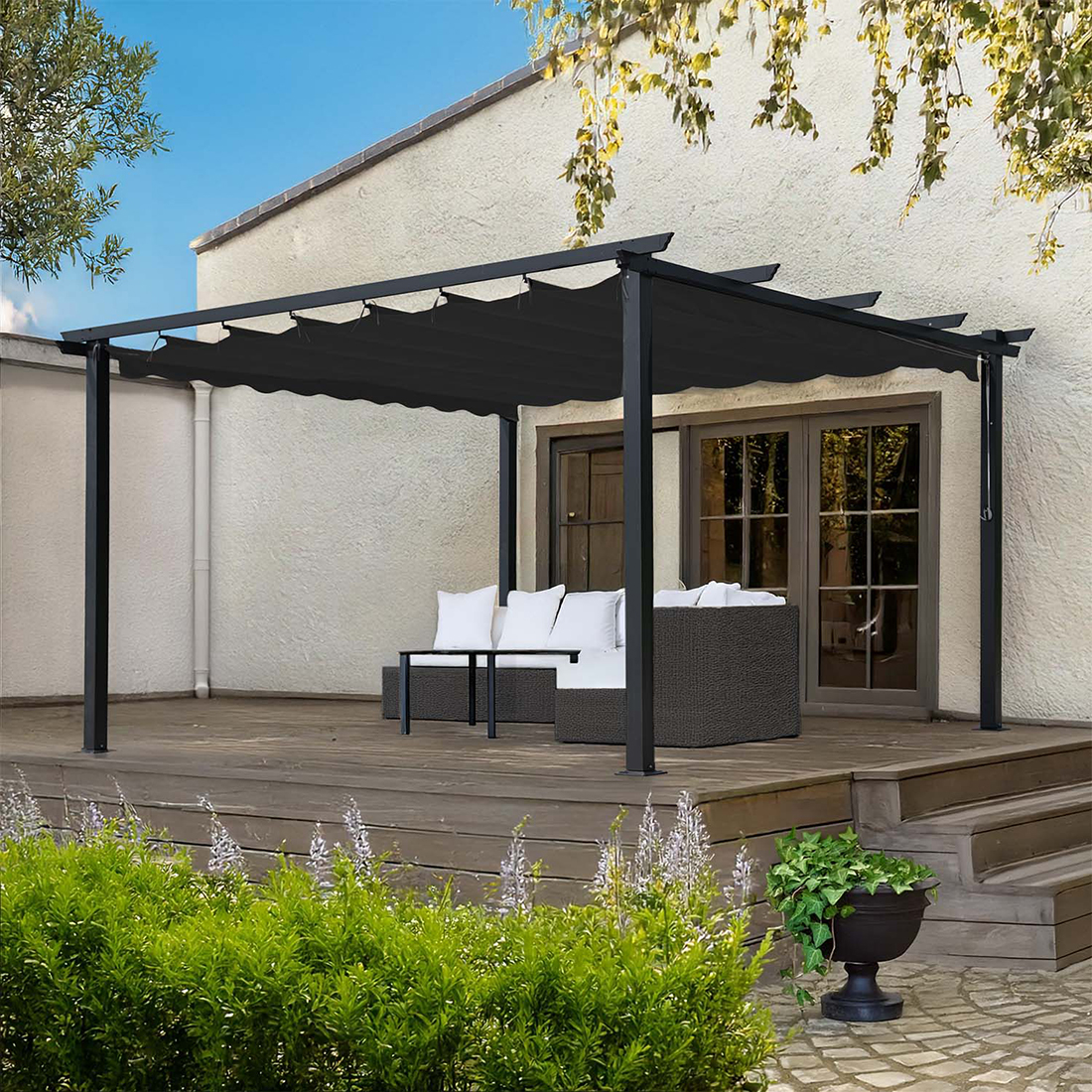 Tyg Landskap Skugga Pergola 4X4M