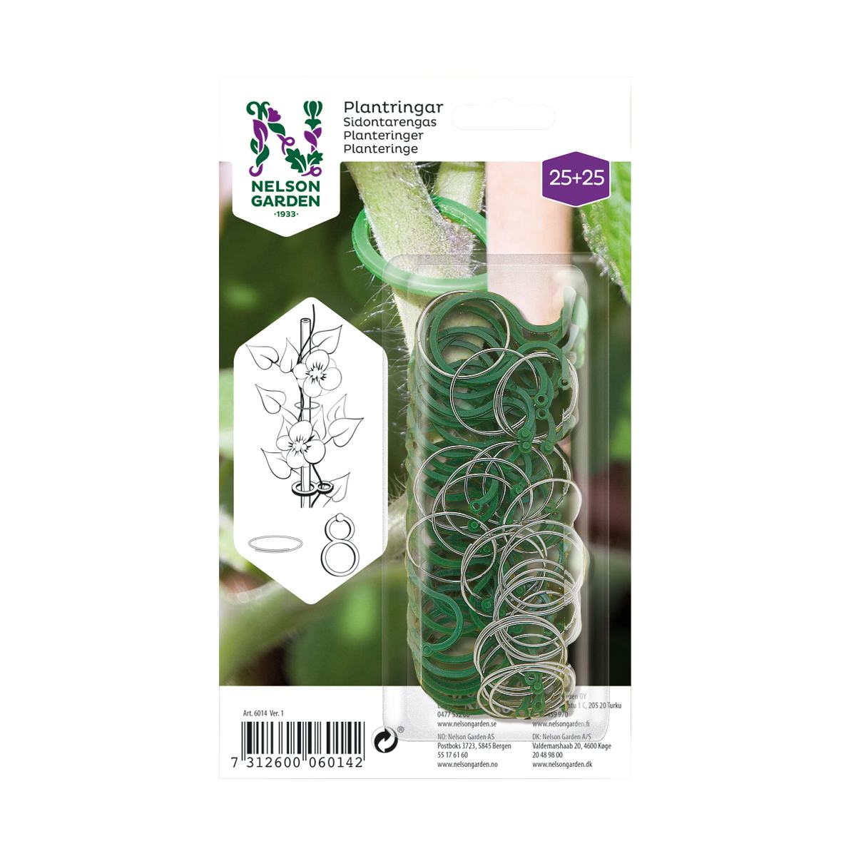 Plantringar Nelson Garden 2 sorter 50-pack