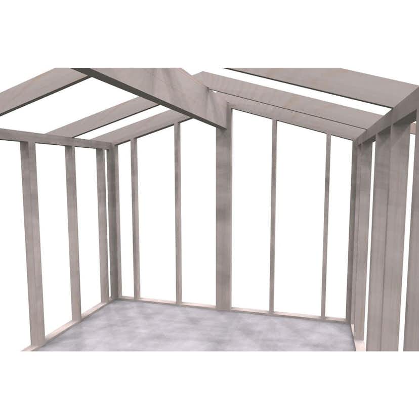 Friggebodsstomme Byggstommar 16 grader 4500x3190 mm Färdiga Sektioner