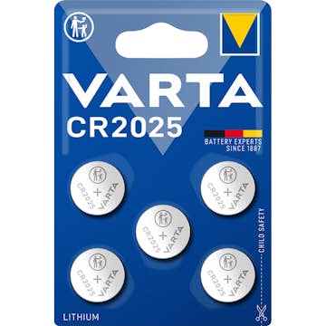 Batteri VARTA Litium CR2025 5-Pack