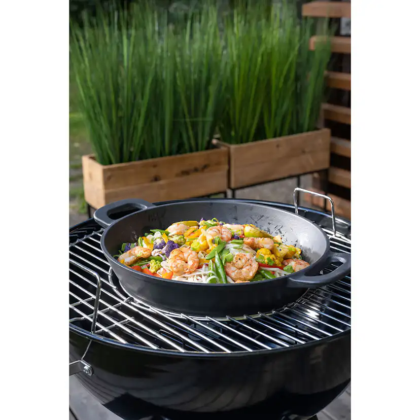 Wokpanna Mustang i Gjutjärn Multigrill