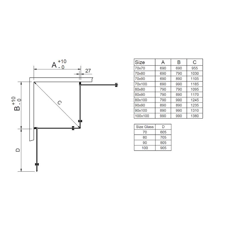 Duschhörn Svedbergs Skoga Rak