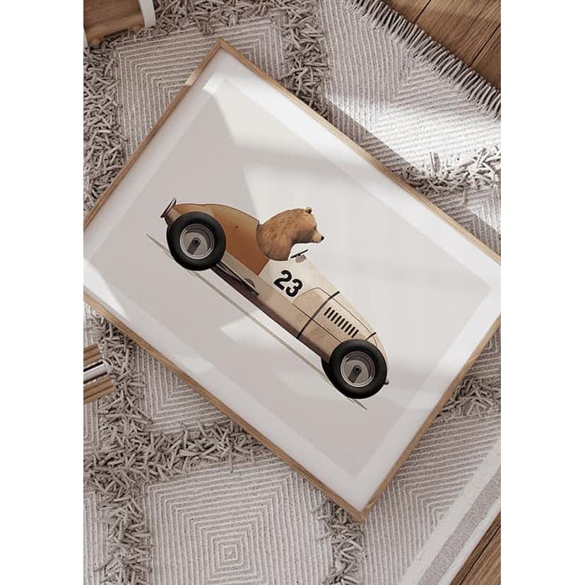 Poster Gallerix Bear In Toy Car