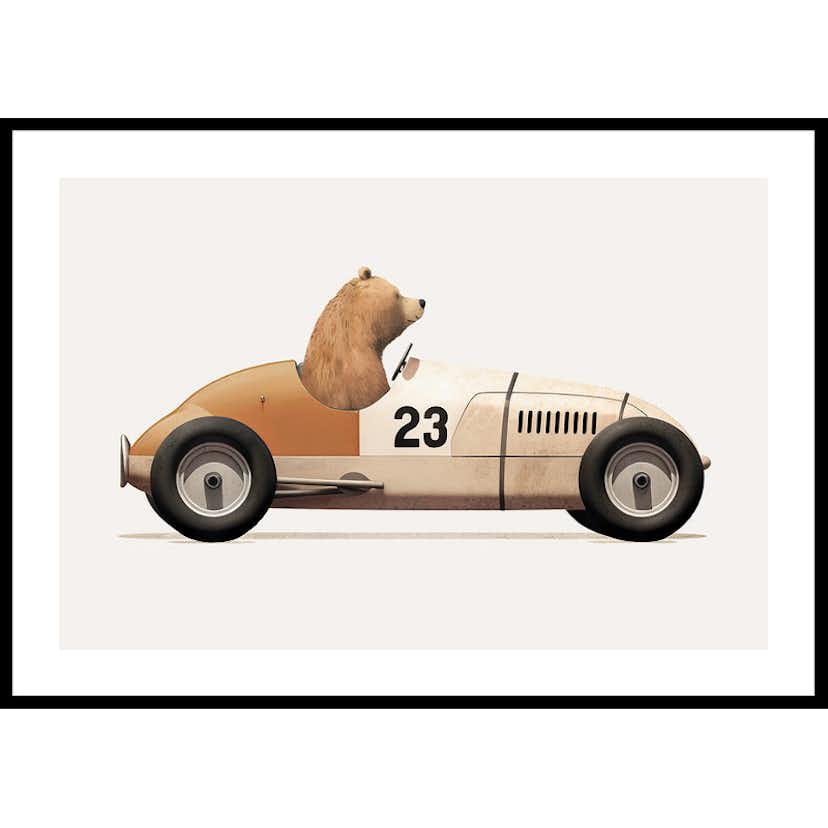 Poster Gallerix Bear In Toy Car