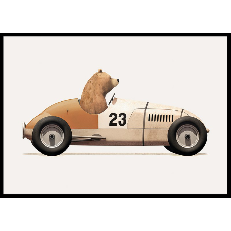 Poster Gallerix Bear In Toy Car