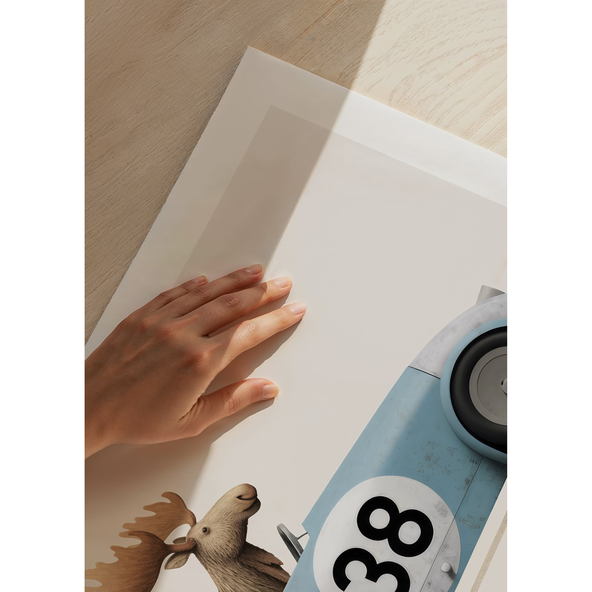 Poster Gallerix Moose In Toy Car