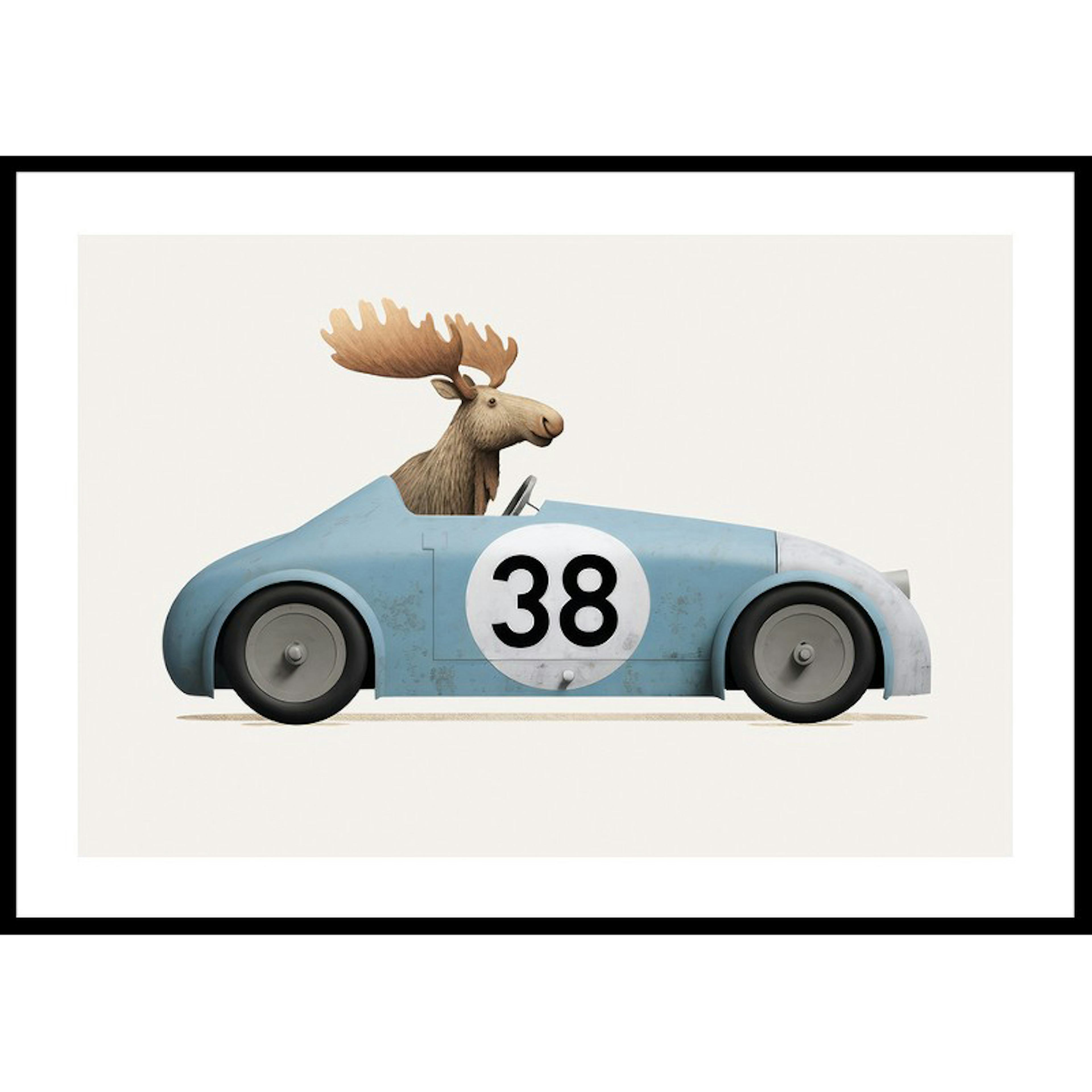 Poster Gallerix Moose In Toy Car