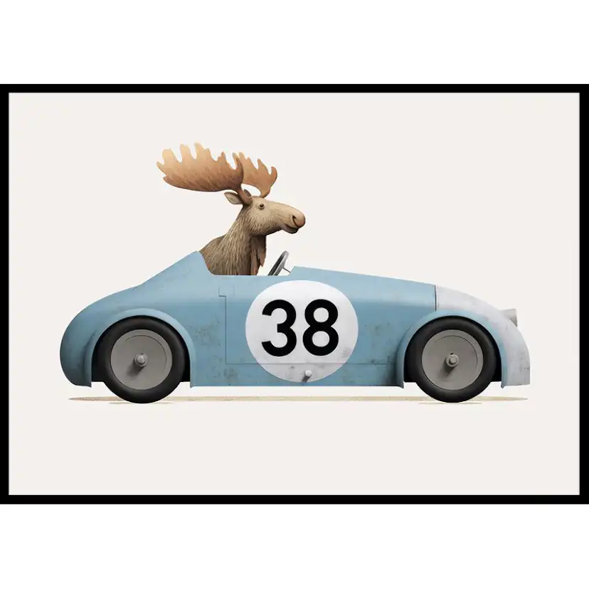 Poster Gallerix Moose In Toy Car