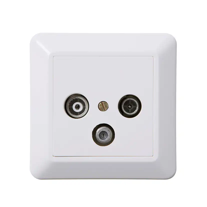 Antennuttag Elko Med Satelitutgång RS Renvit