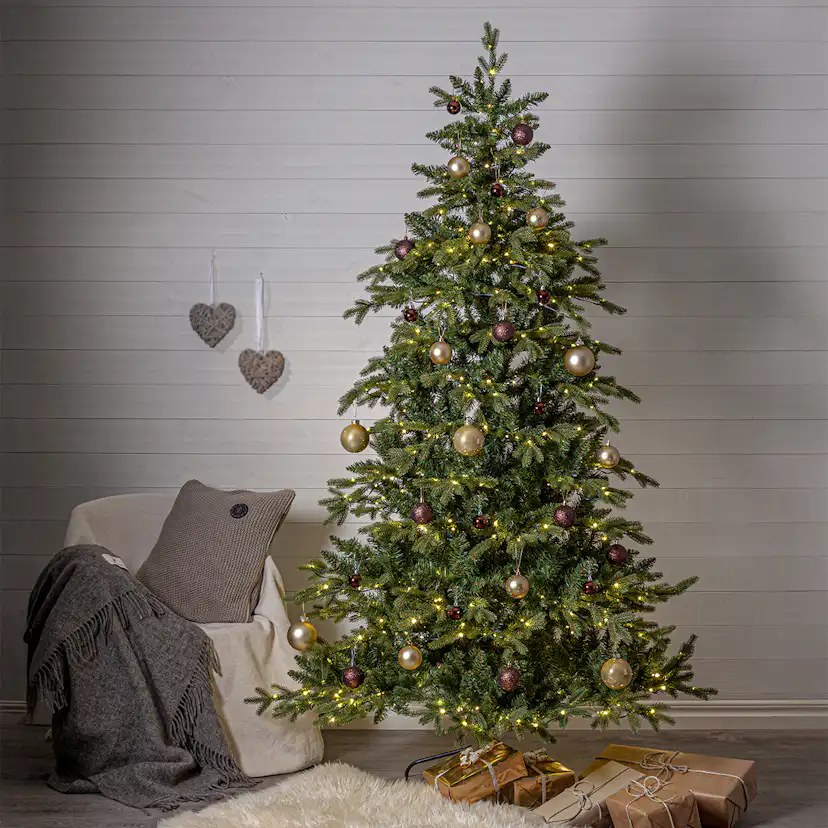 Plastgran Star Trading Larvik med LED-belysning 210 cm