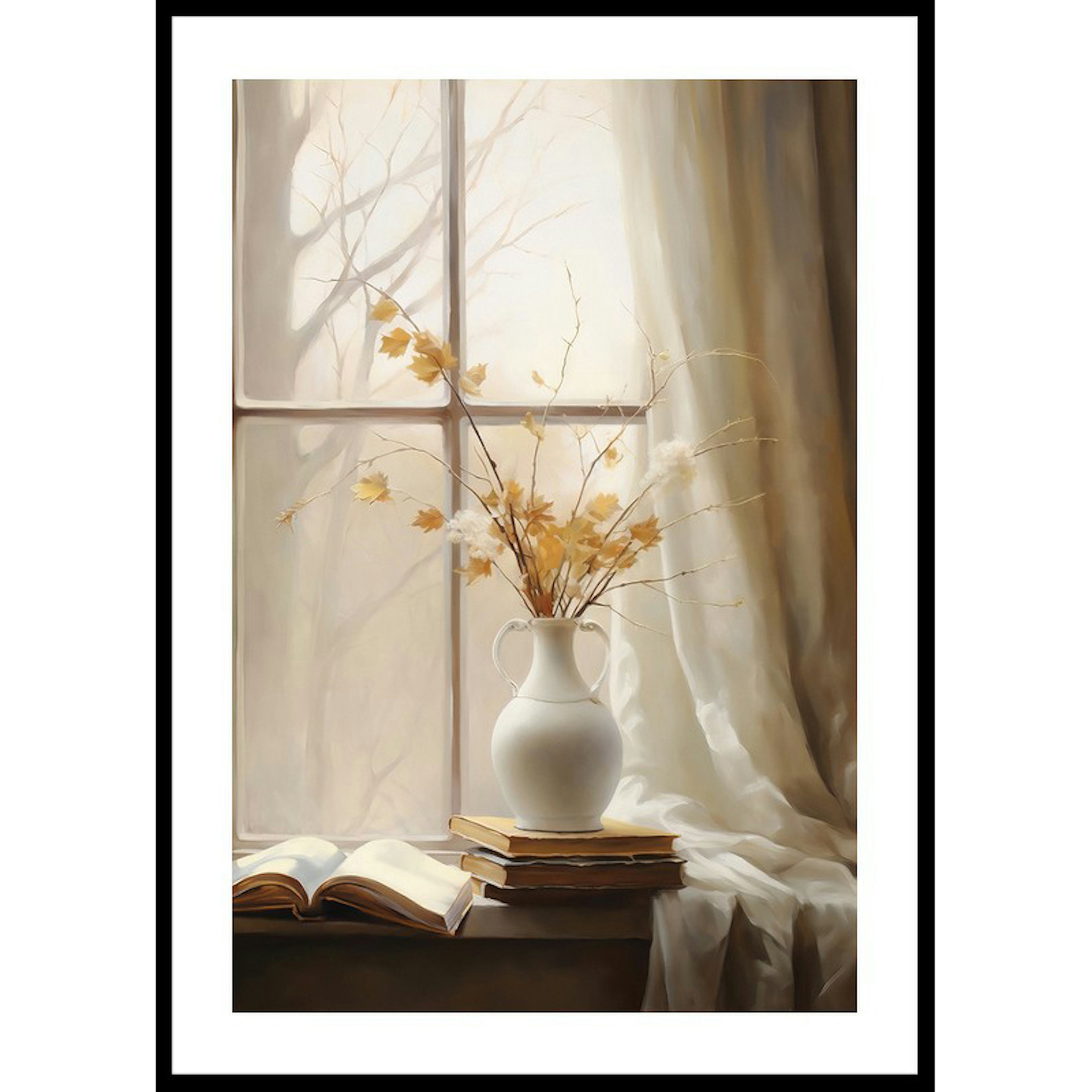 Poster Gallerix Vase And Flowers In A Window