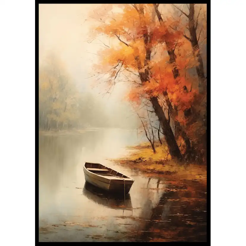Poster Gallerix Rowing Boat In Autumn