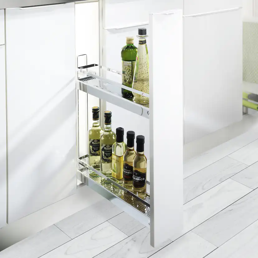 Bänkskåpsutdrag Theofils Kesseböhmer Base No.15 Arena Style 90° 481 mm 2 Hyllplan