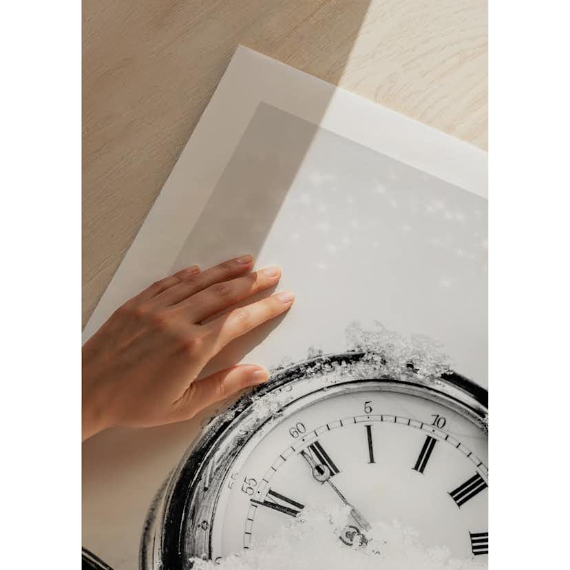 Poster Gallerix Clock In Snow