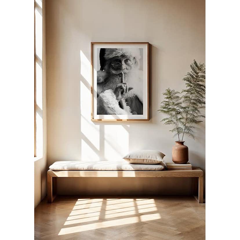 Poster Gallerix Santa Be Quiet B&W