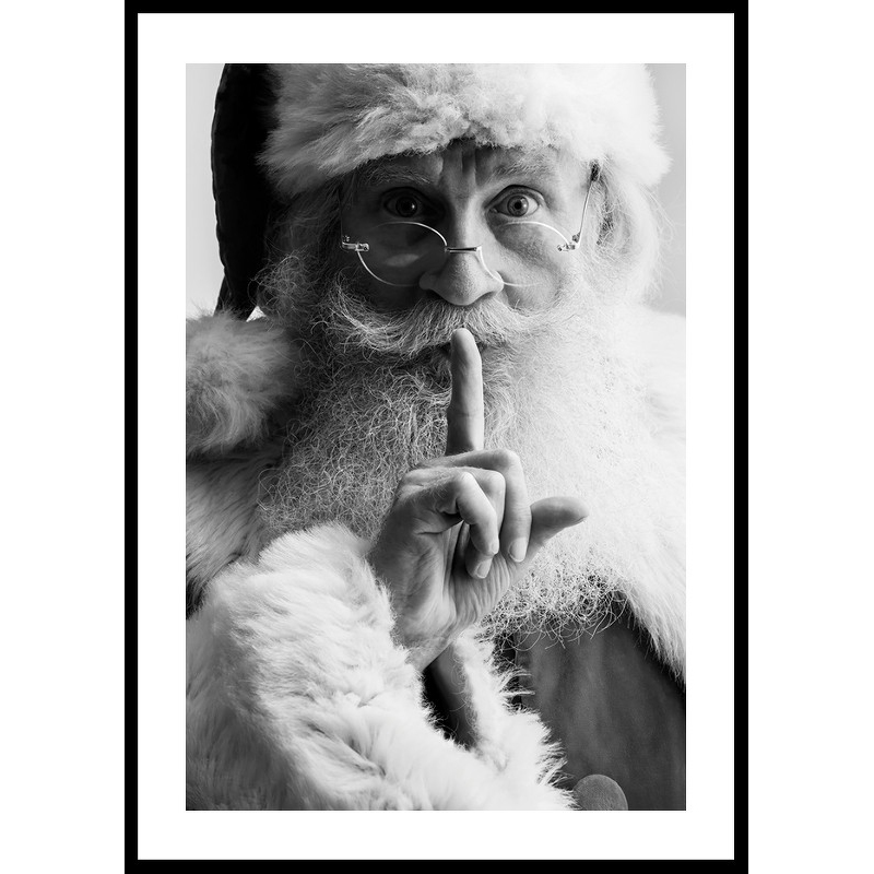 Poster Gallerix Santa Be Quiet B&W