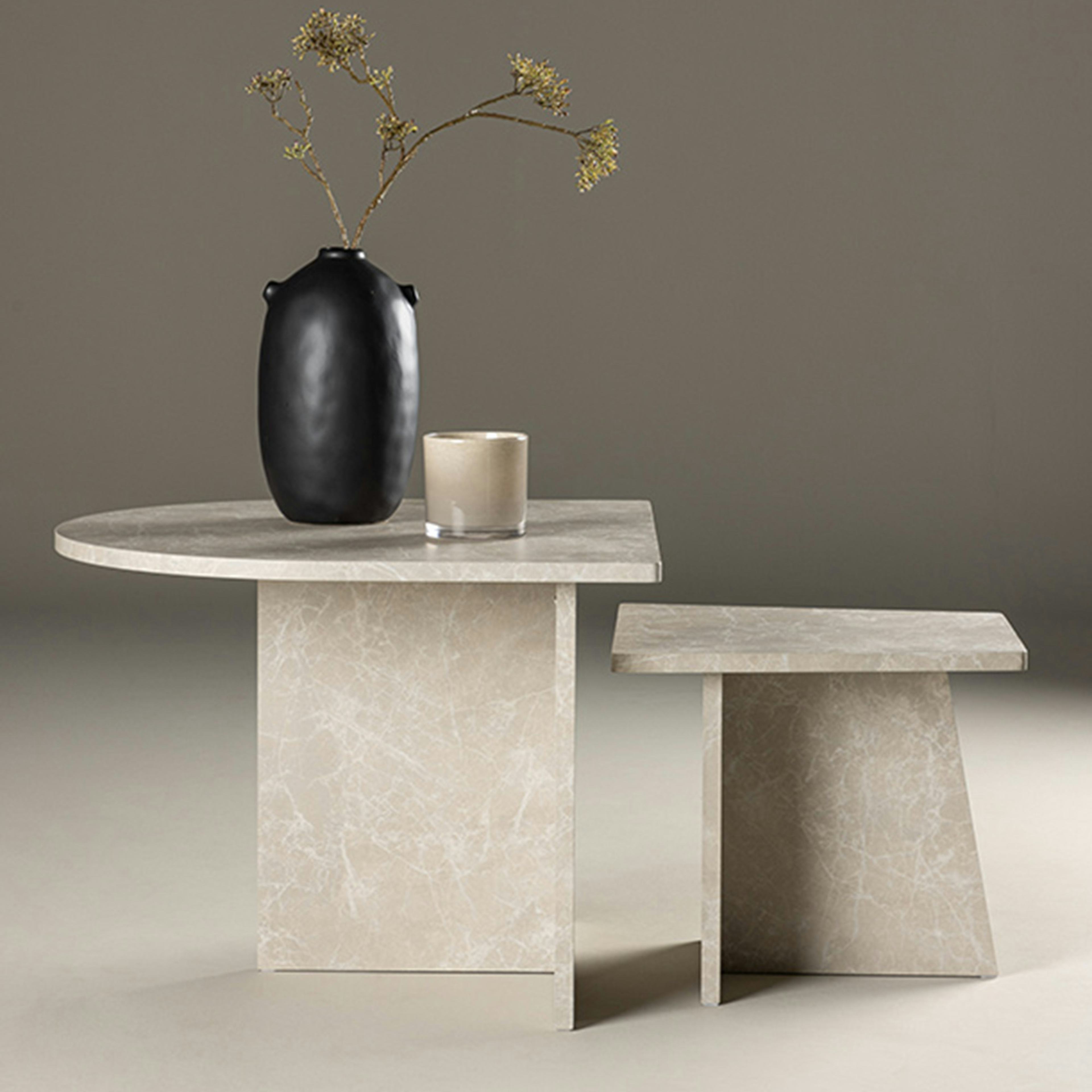 Soffbord Venture Home Sala Beige Vardagsrumsbord med Marmorlook