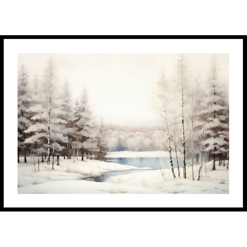 Poster Gallerix Winter Frozen Lake