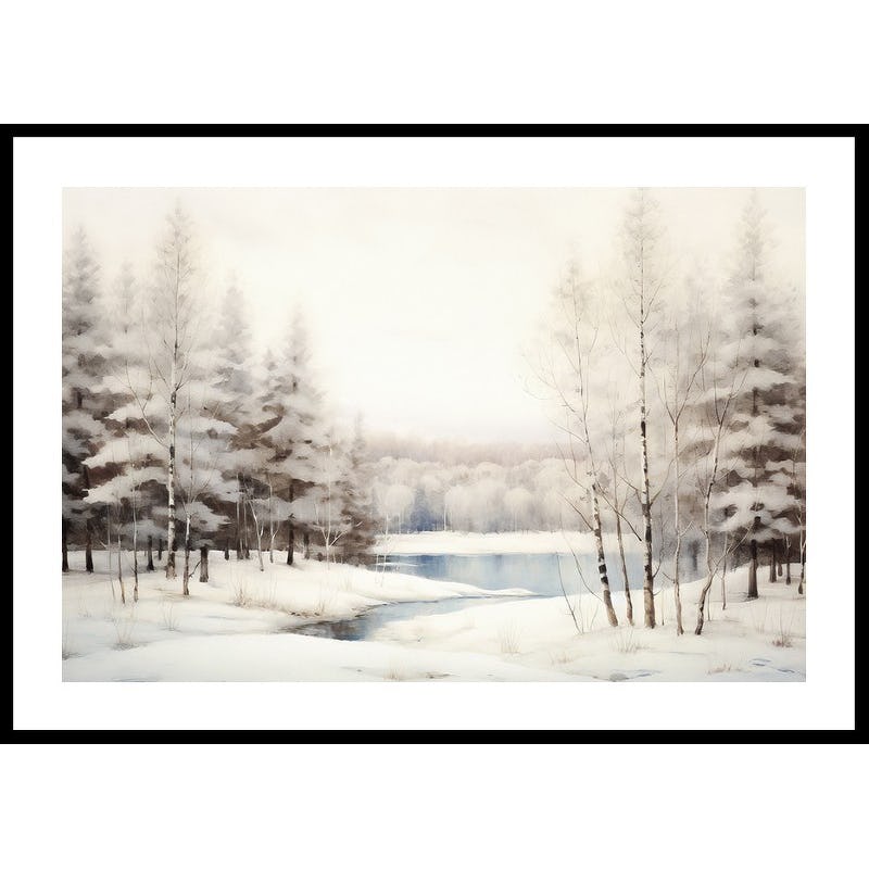 Poster Gallerix Winter Frozen Lake