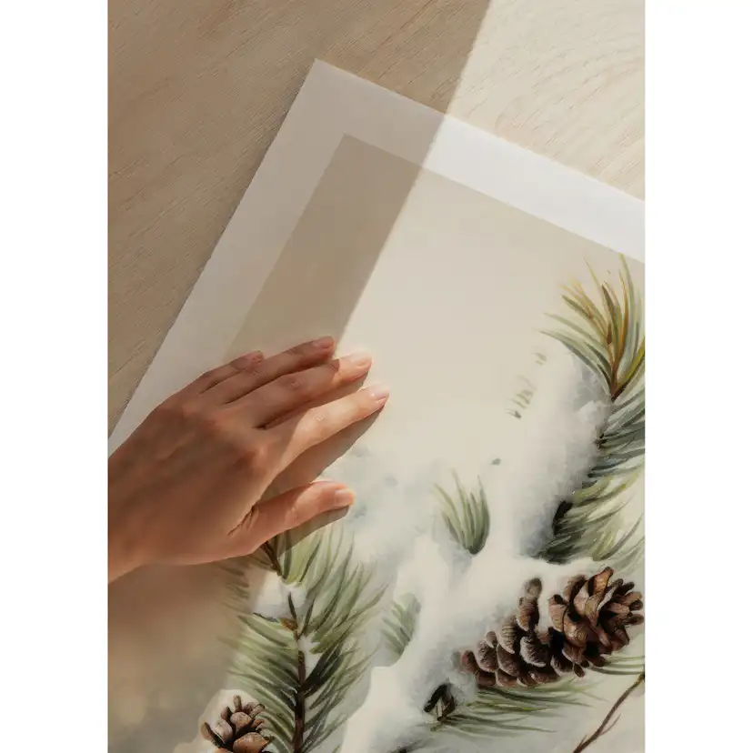 Poster Gallerix Snow Covered Pine Cones