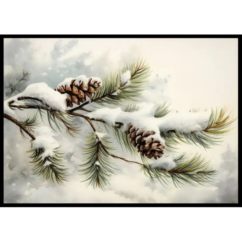 Poster Gallerix Snow Covered Pine Cones