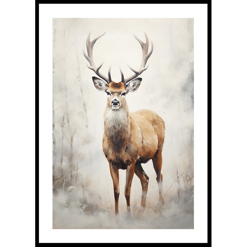 Poster Gallerix Watercolor Painted Deer