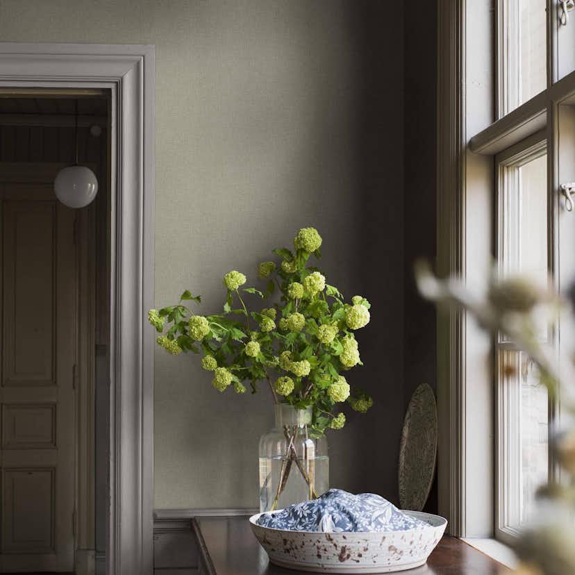 Tapet Boråstapeter Canvas Olive 6130