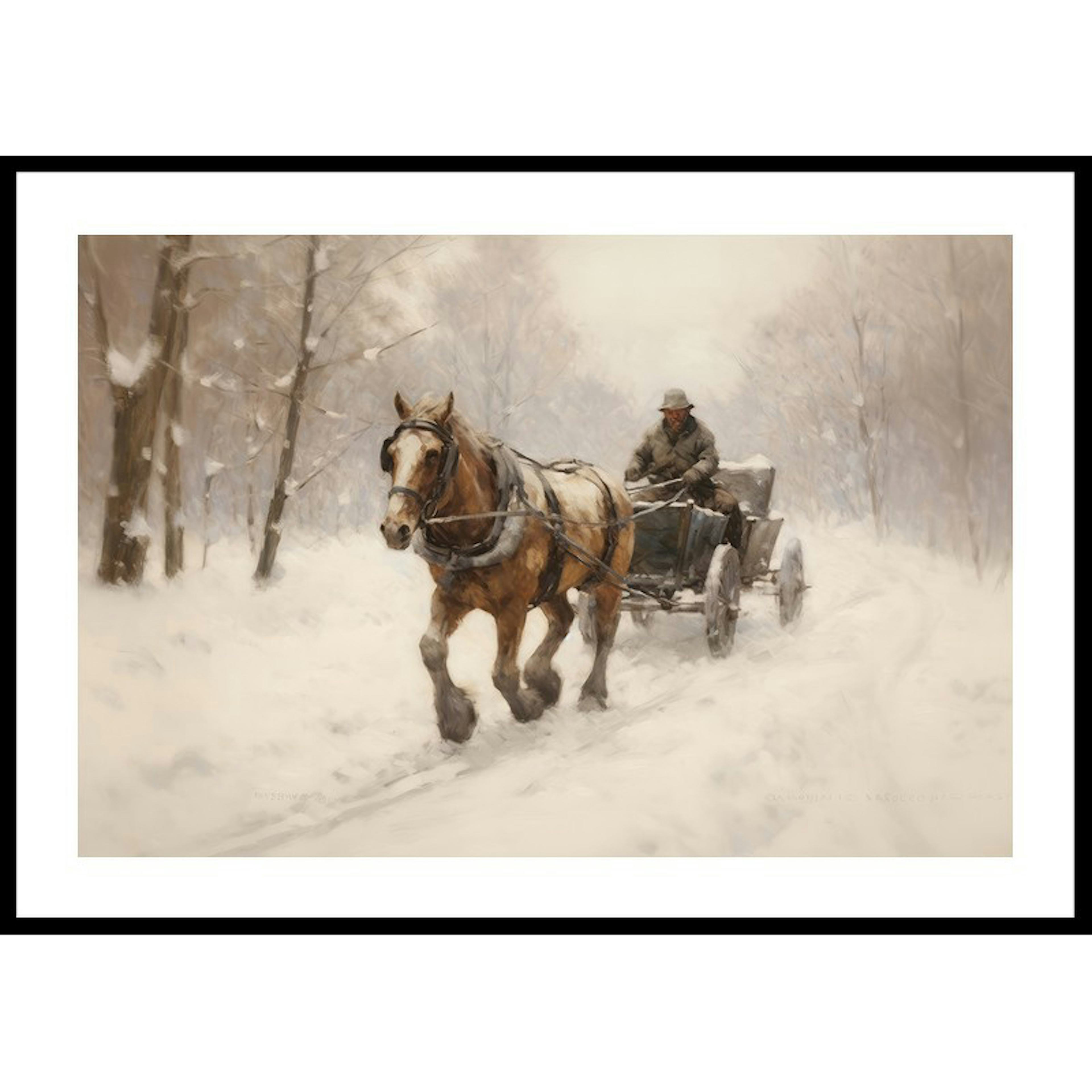 Poster Gallerix Horse And Sleigh
