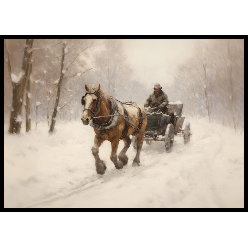 Poster Gallerix Horse And Sleigh
