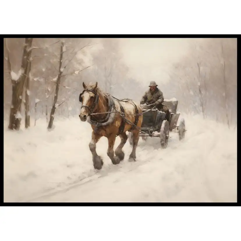 Poster Gallerix Horse And Sleigh