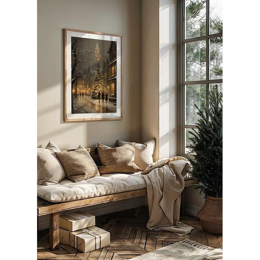 Poster Gallerix Christmas Town By Night