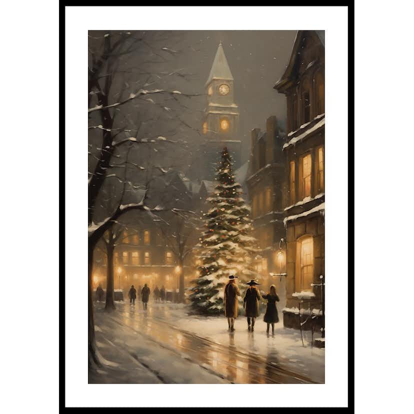 Poster Gallerix Christmas Town By Night