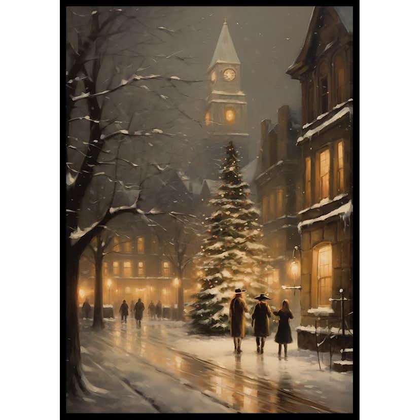 Poster Gallerix Christmas Town By Night