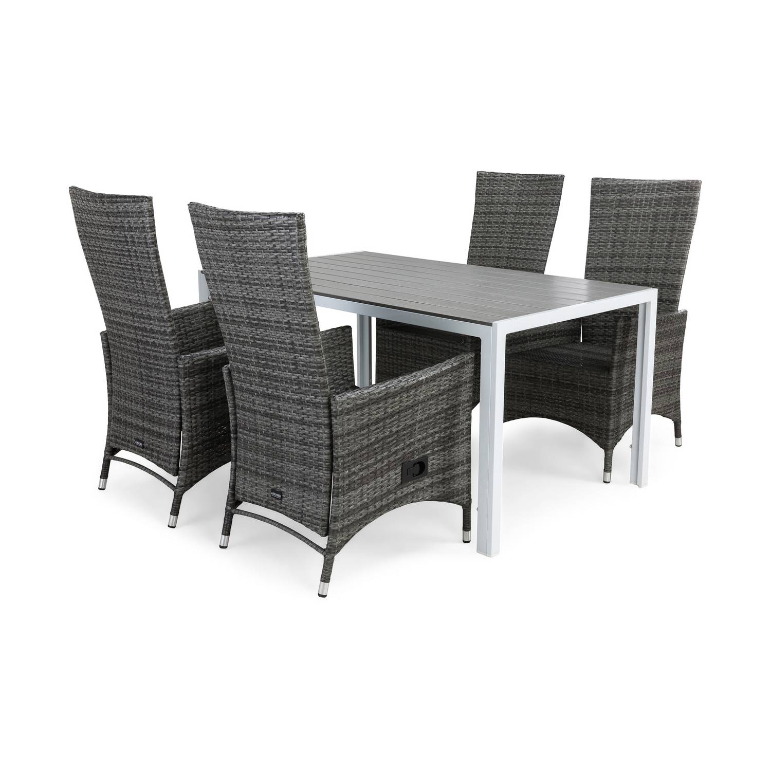 Matgrupp Comfort Garden Tunis Matgrupp Utomhus 150 med 4 Jenny Ställbar Fåtölj