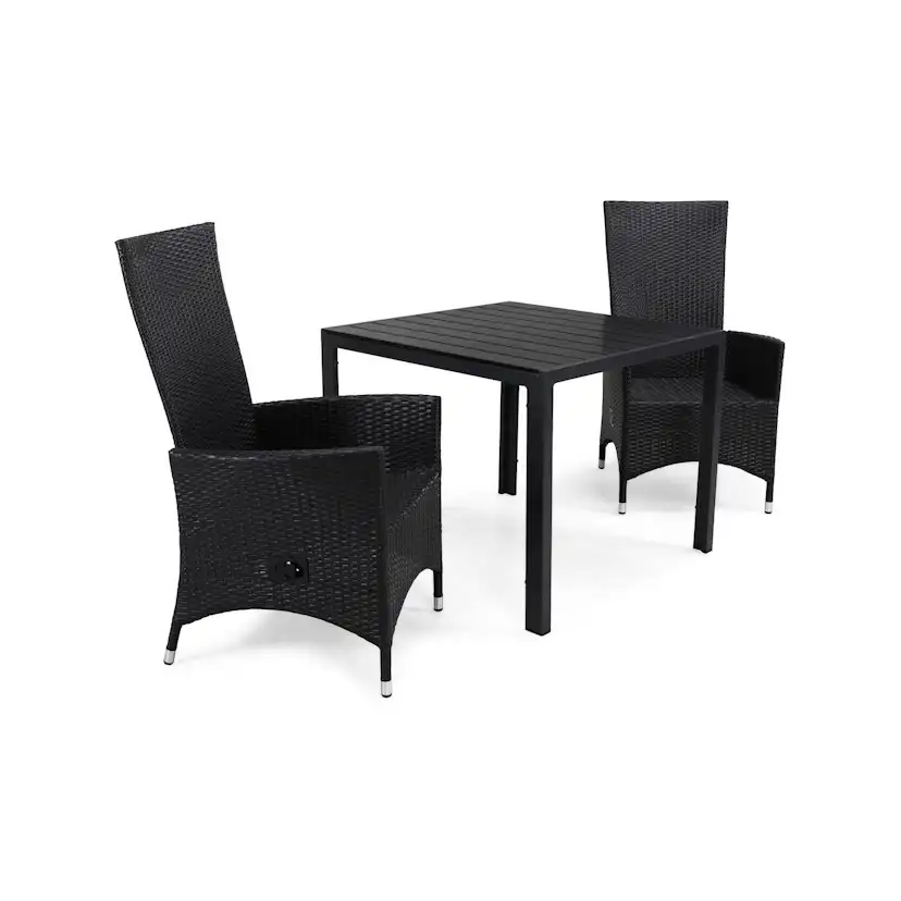 Matgrupp Comfort Garden Tunis Matgrupp Utomhus 90 med 2 Jenny Ställbar Fåtölj