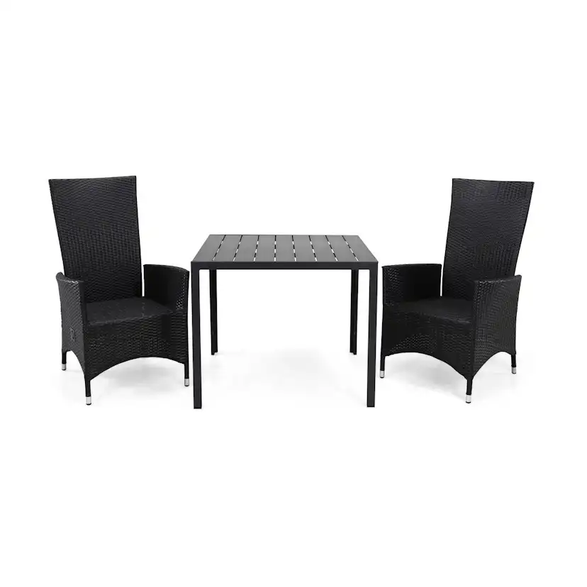 Matgrupp Comfort Garden Tunis Matgrupp Utomhus 90 med 2 Jenny Ställbar Fåtölj