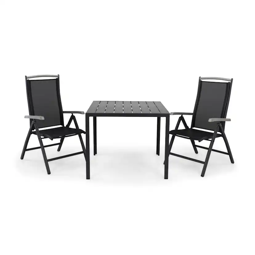 Matgrupp Comfort Garden Tunis Matgrupp Utomhus 90 med 2 Monaco Lyx Positionsstol