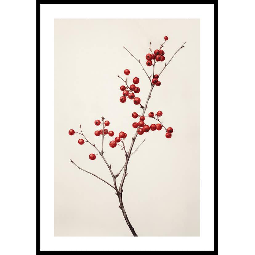 Poster Gallerix Branch And Red Berries