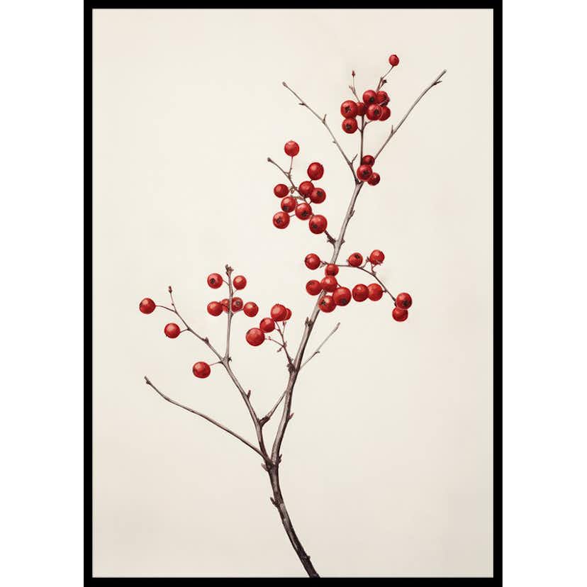 Poster Gallerix Branch And Red Berries