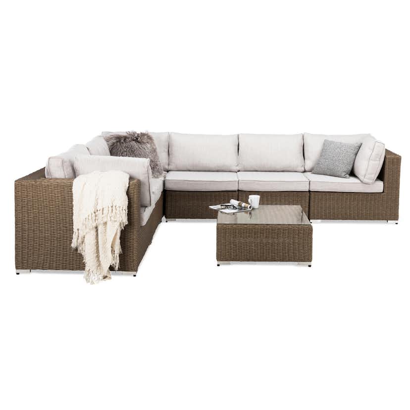 Loungegrupp deNoord Marcus 4 Brun Utomhus