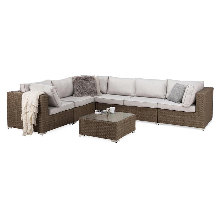 Loungegrupp deNoord Marcus 4 Brun Utomhus