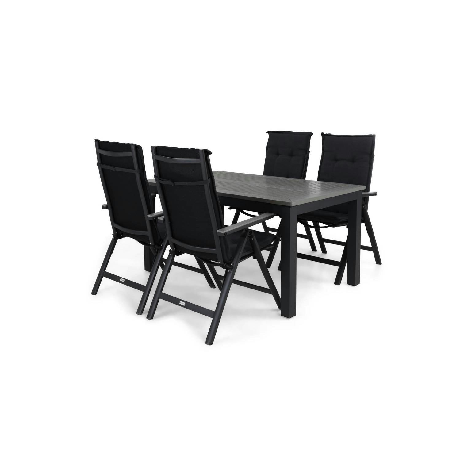 Matgrupp Comfort Garden Monaco Matgrupp Utomhus 152-210x90 med 4 Maggie Positionsstol m Dyna